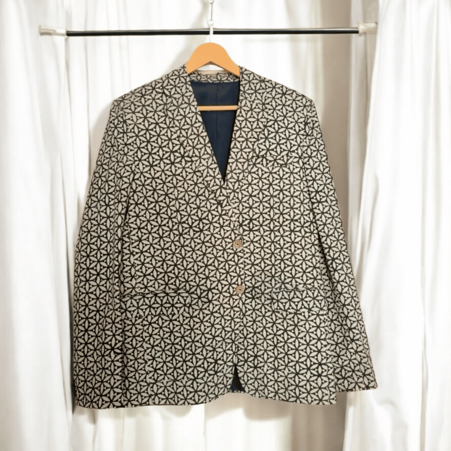Handblock Printed blazer (Small)