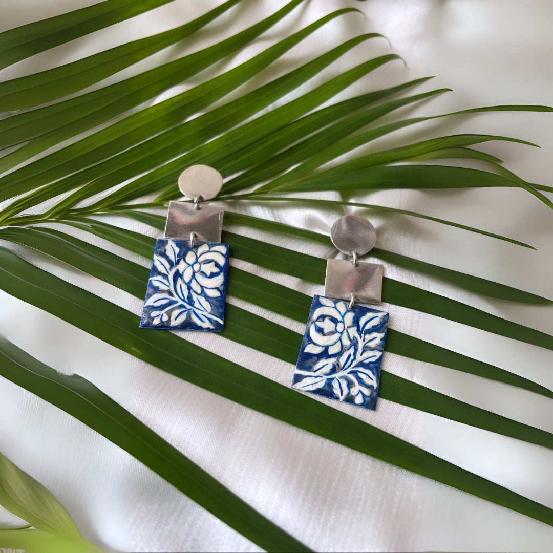 Chrysanthemum Hand Painted Earrings