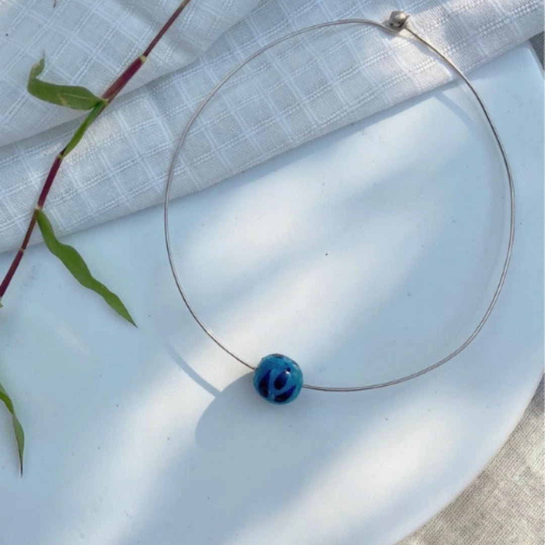 Hasli with Blue Pottery Pendant