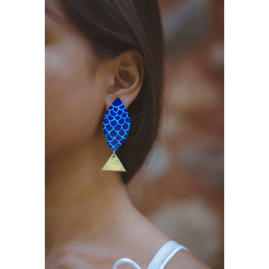 Matsya Hand Painted Earrings