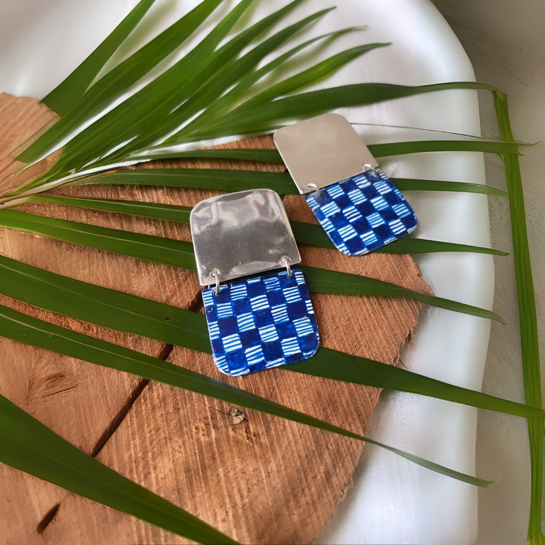Uchiwa Hand Painted Earrings