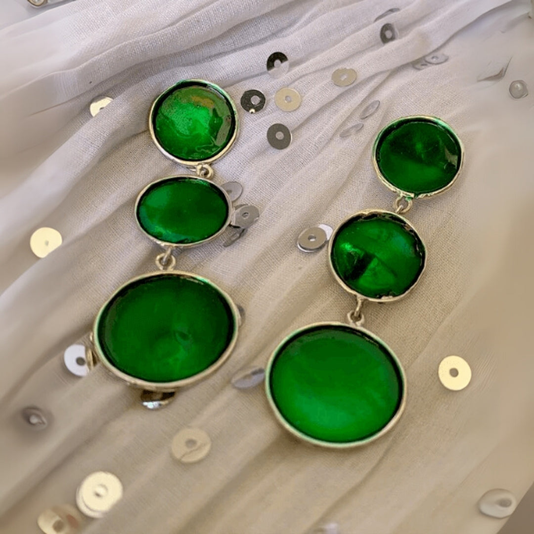 Round Drop Earrings