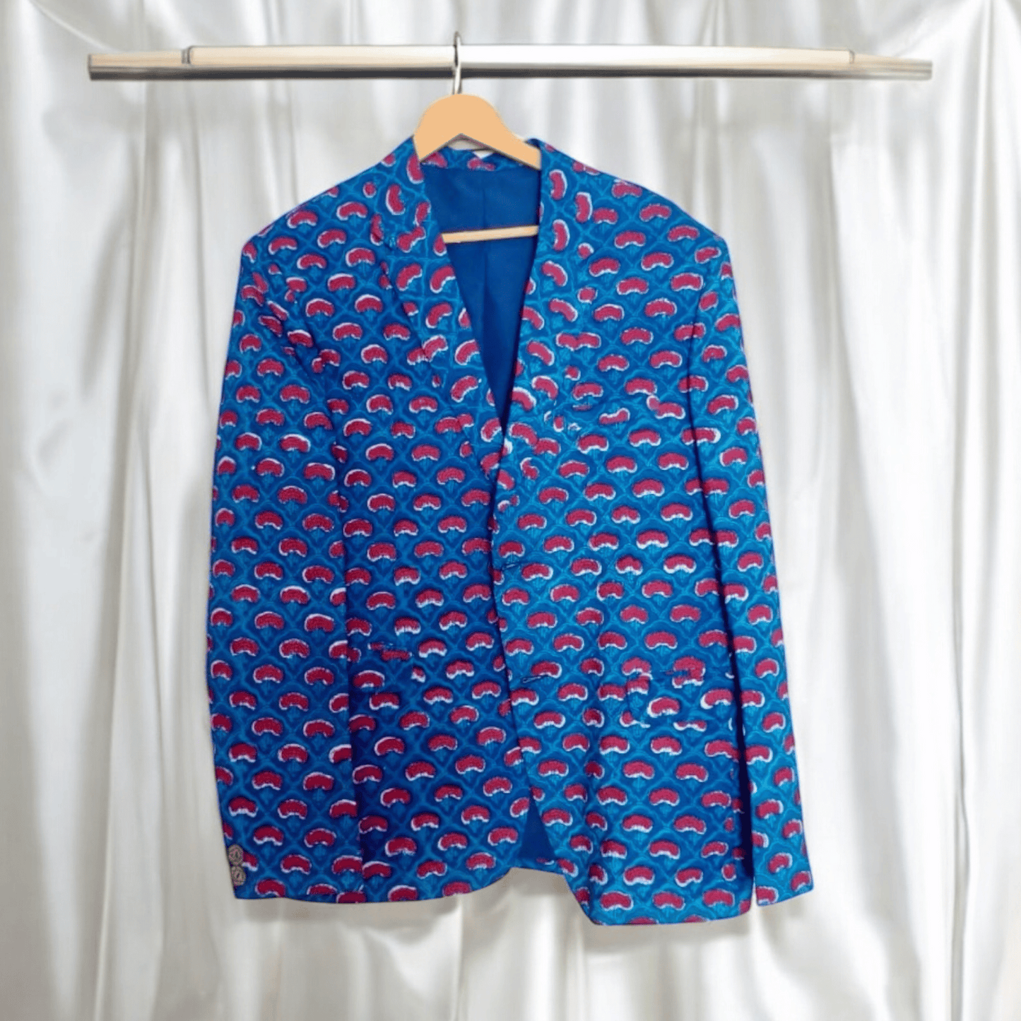 Handblock Printed blazer (XXL)