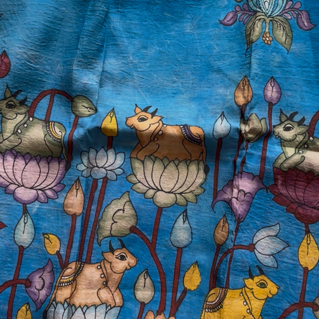 Kalamkari Kurta (Blue)
