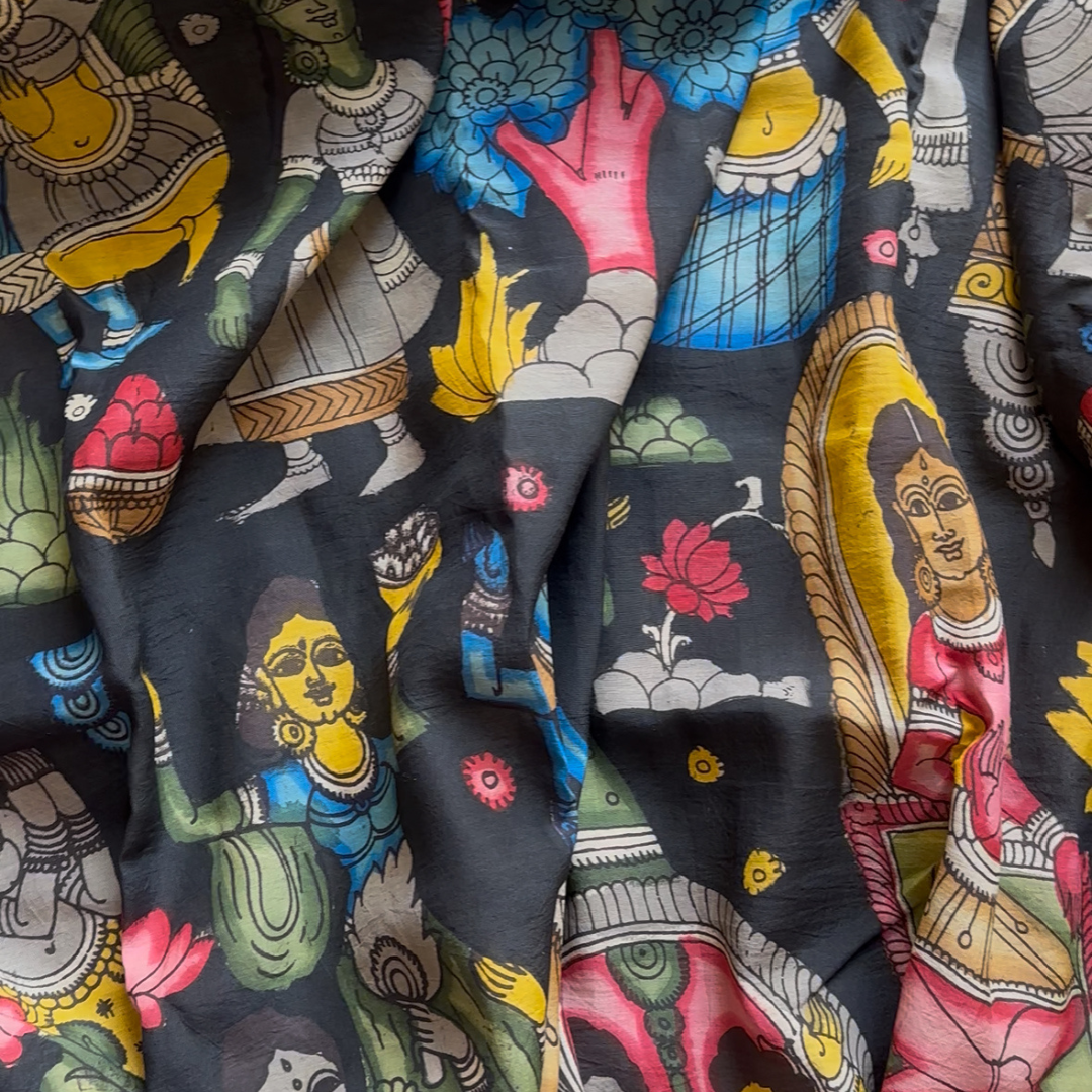 Kalamkari Kurta (Black)