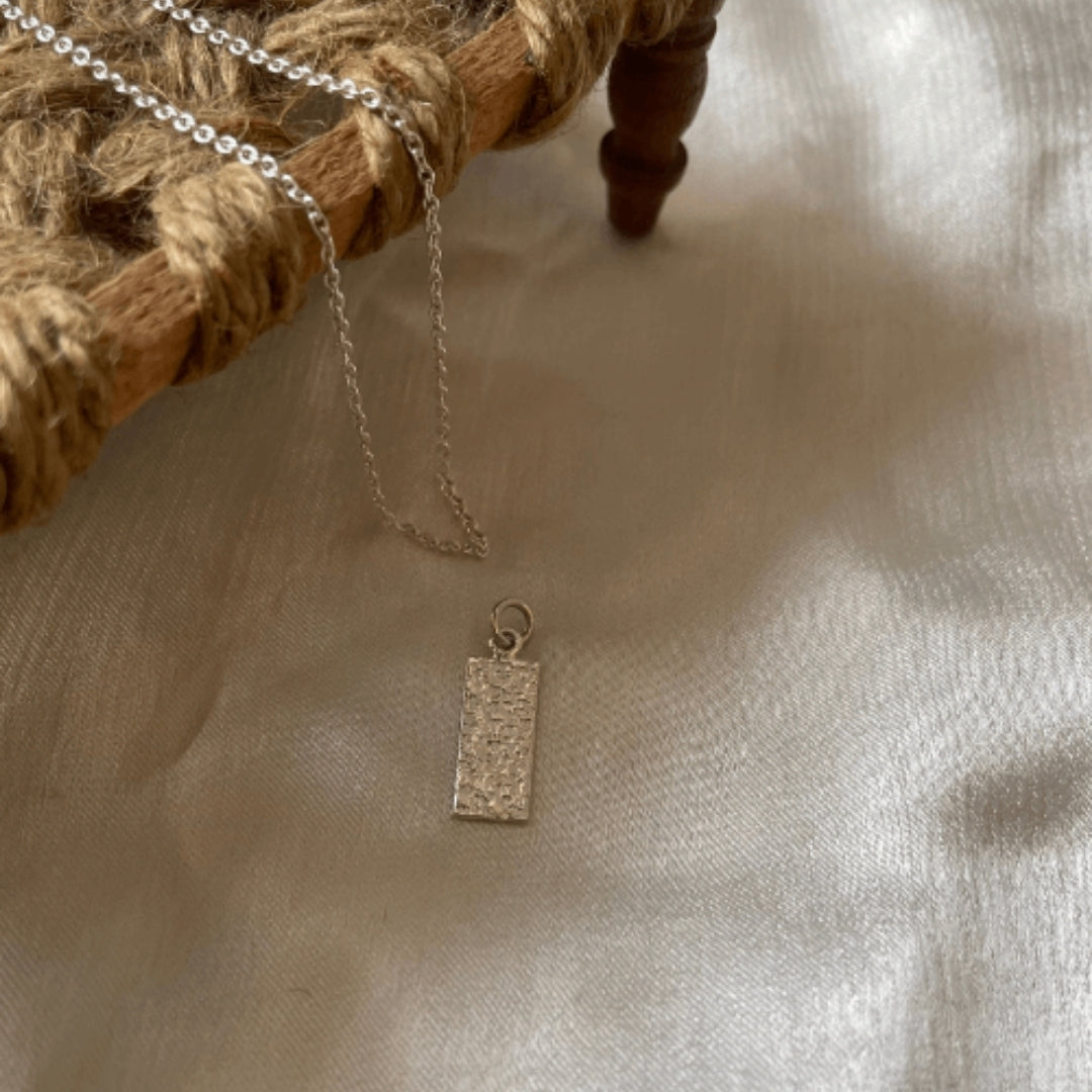 Hammered Rectangle Pendant