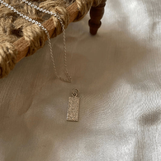 Hammered Rectangle Pendant