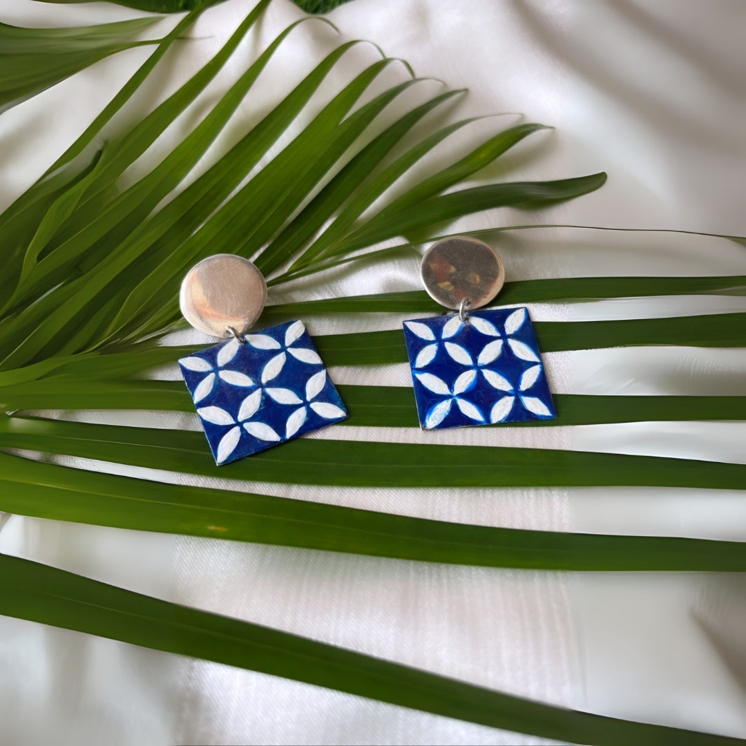 Marquise Hand Painted Earrings