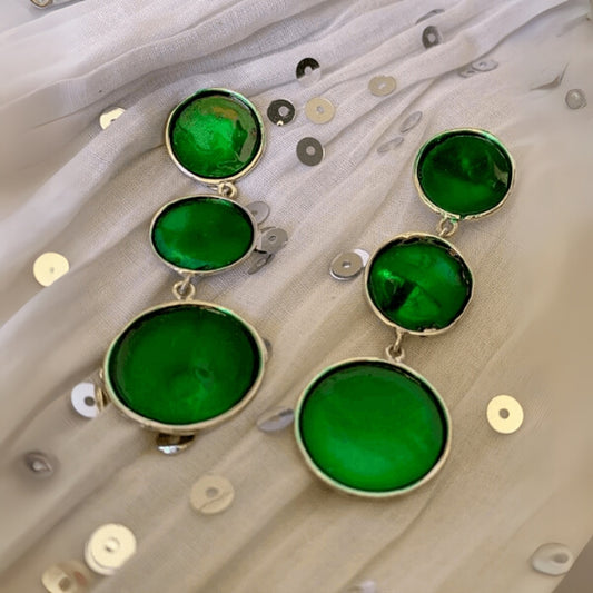 Round Drop Earrings