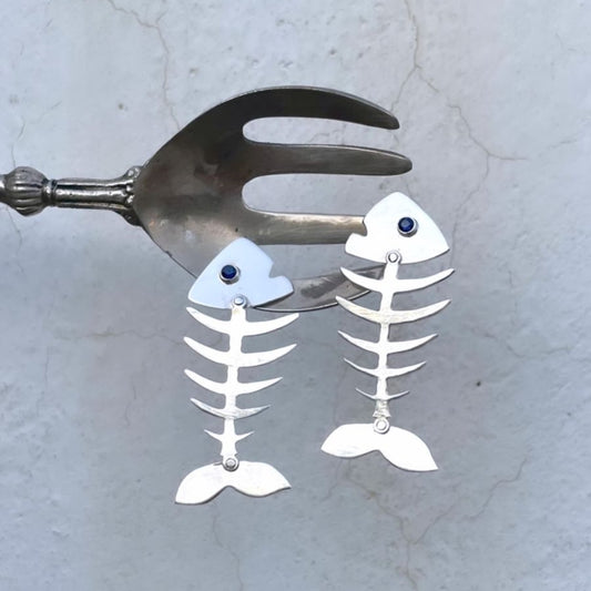 Skeleton Fish Ear Pieces