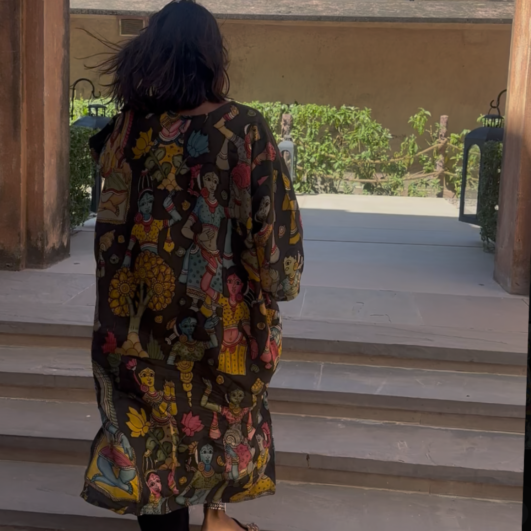 Kalamkari Kurta (Black)