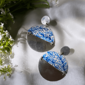 Leaf Vine Hand Painted Earrings