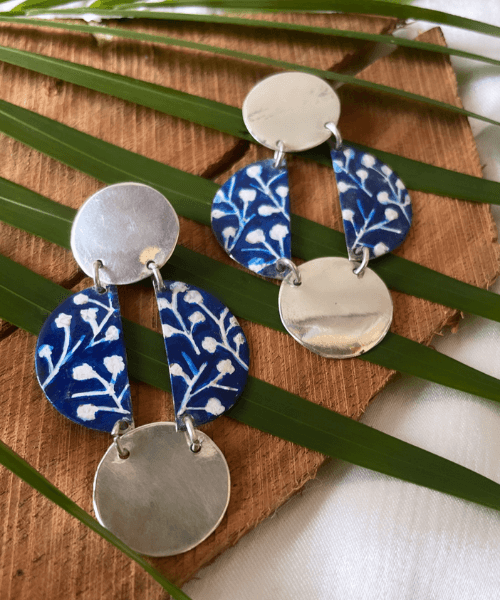 Resin Earrings[Hand-painted Warli Art] Online in India - Earring –  ExclusiveLane